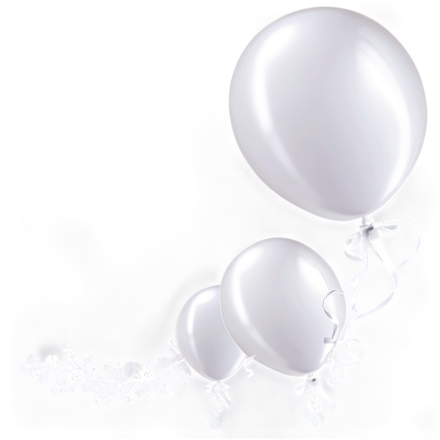 White Balloon Decoration Png Abi