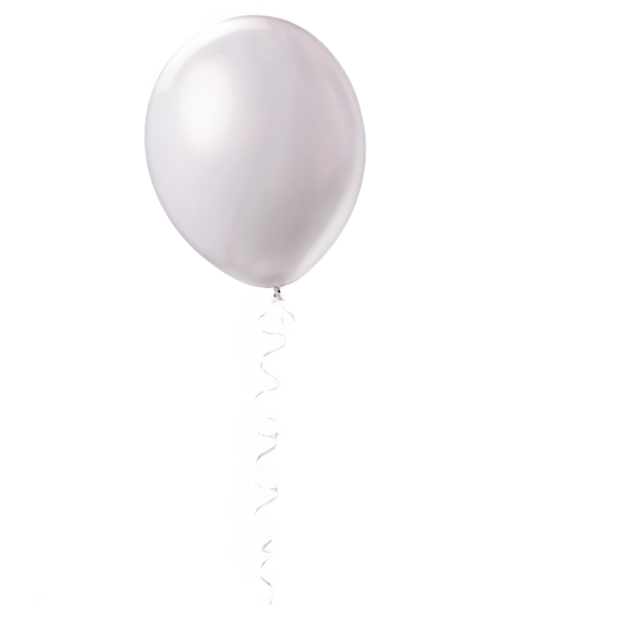 White Balloon Isolated Png 06212024