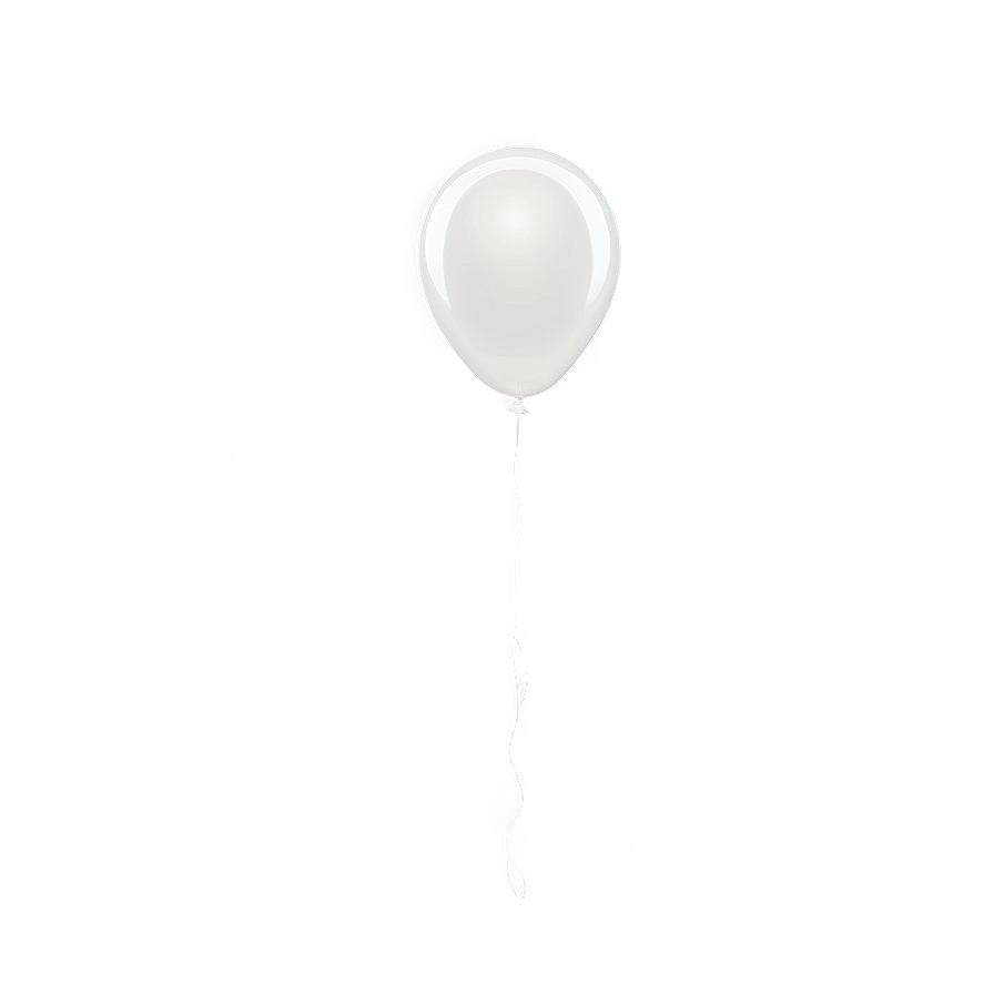 White Balloon Isolated Png 82