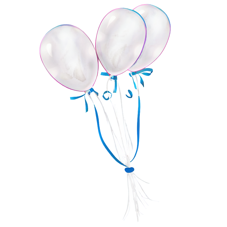 White Balloon Outline Png 31