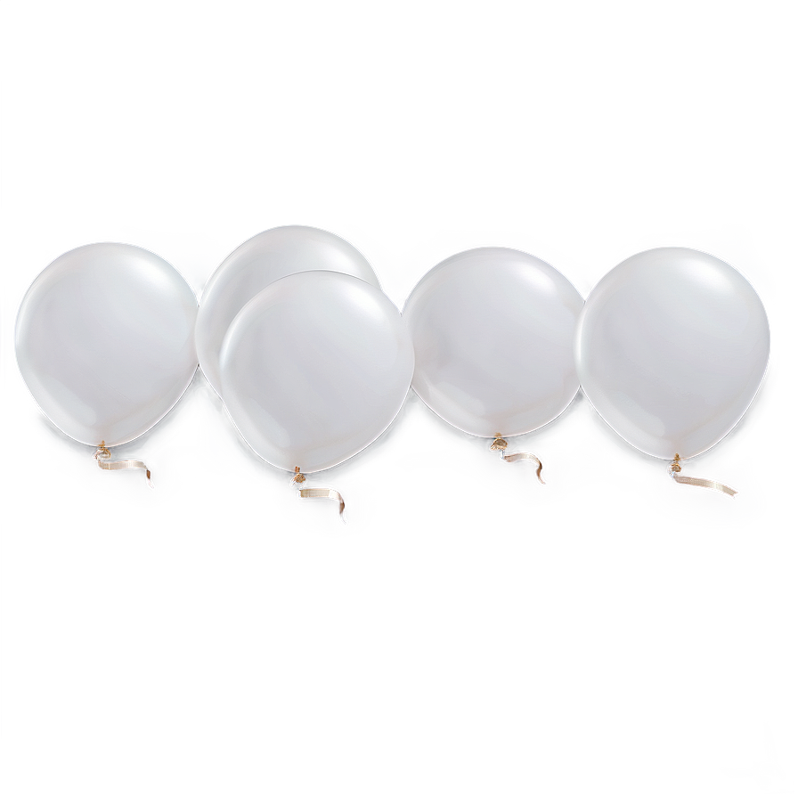 White Balloons Bundle Png Cih