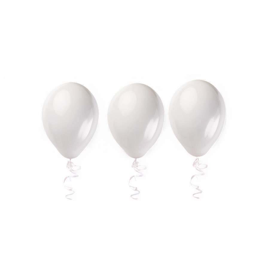 White Balloons Decoration Png Lpu