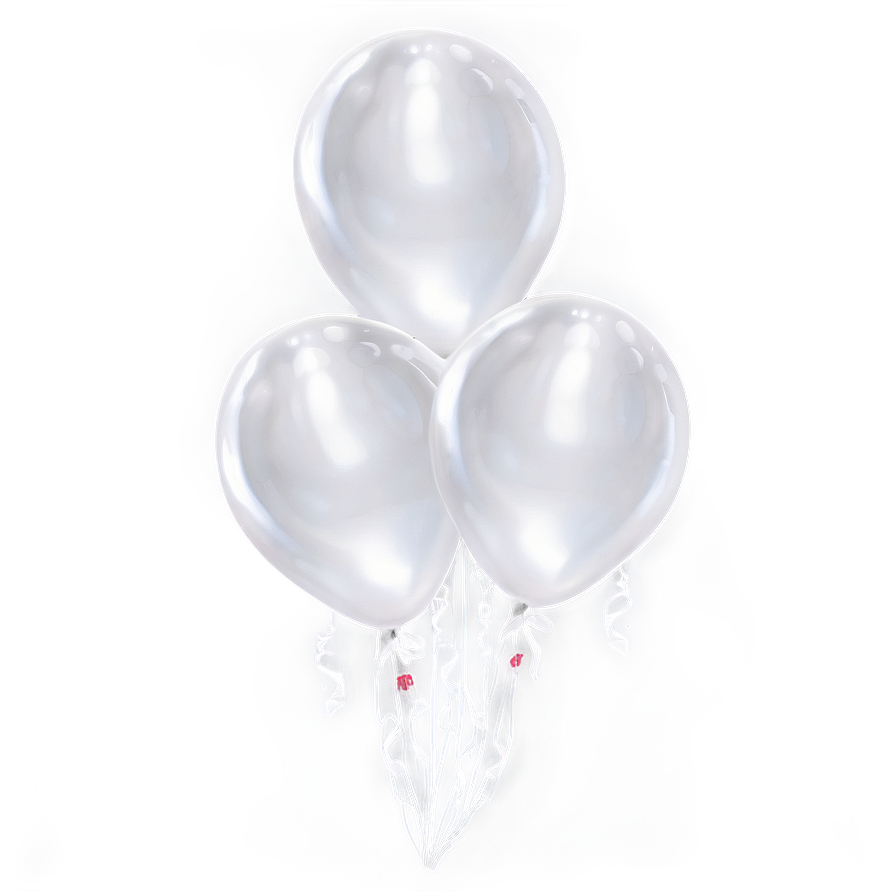 White Balloons Isolated Png 55