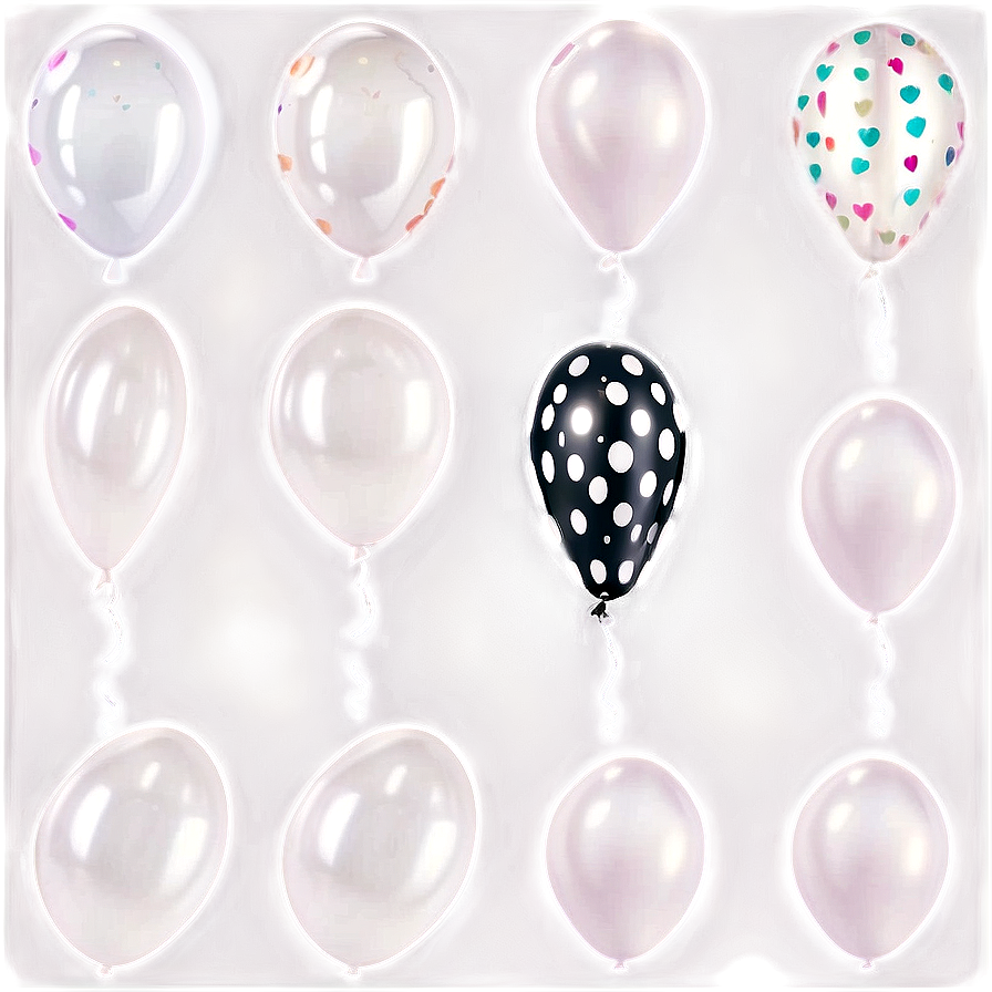 White Balloons With Lights Png 50