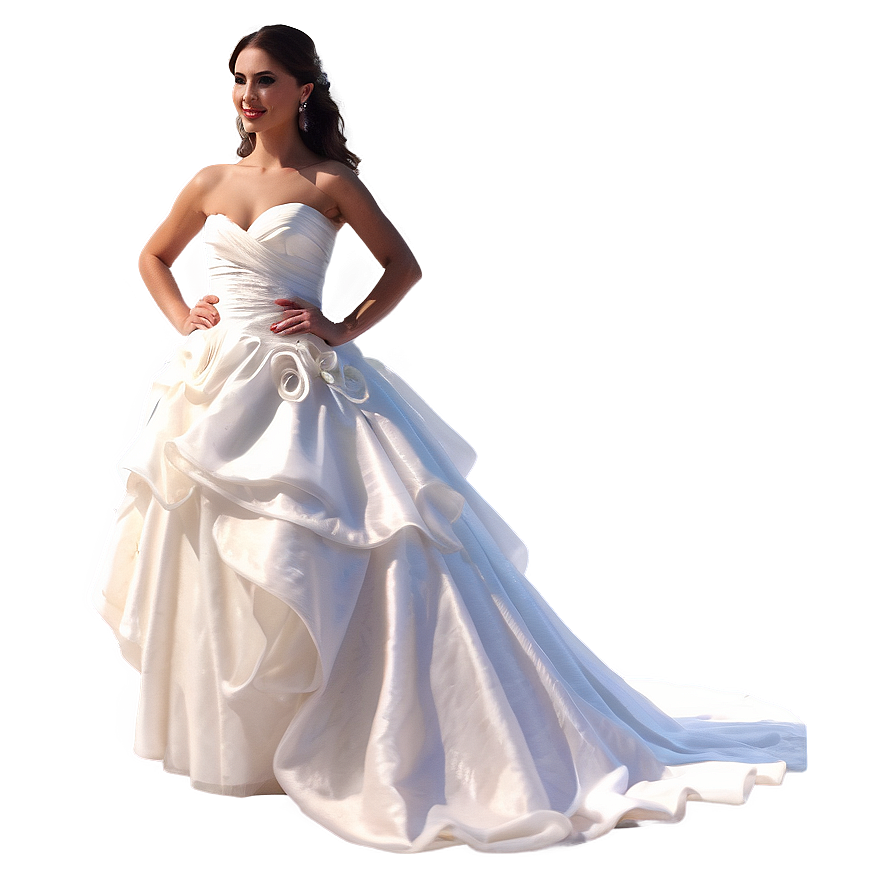 White Beach Wedding Dress PNG ecj82 PNG image with a transparent background, free high-resolution download