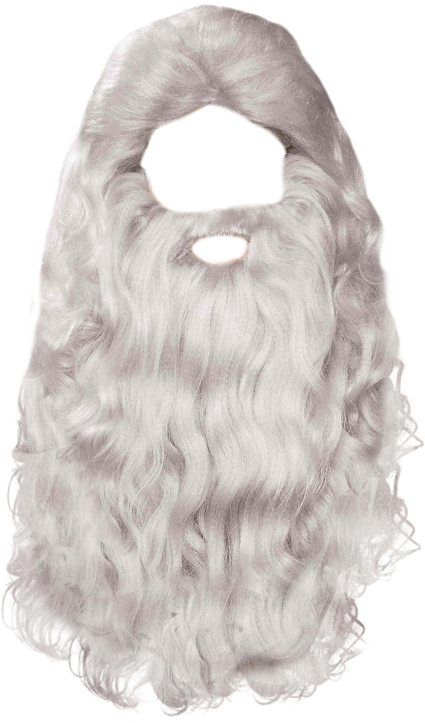 White Beardand Moustache Costume Accessory