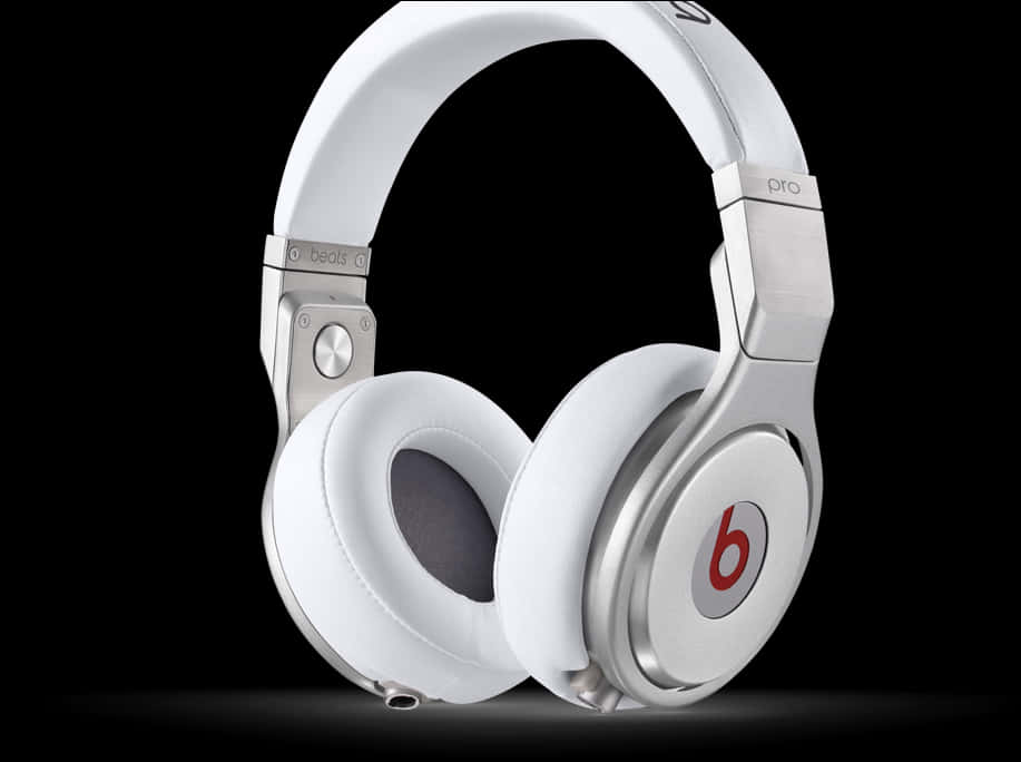 White Beats Headphones Product Shot PNG with transparent background