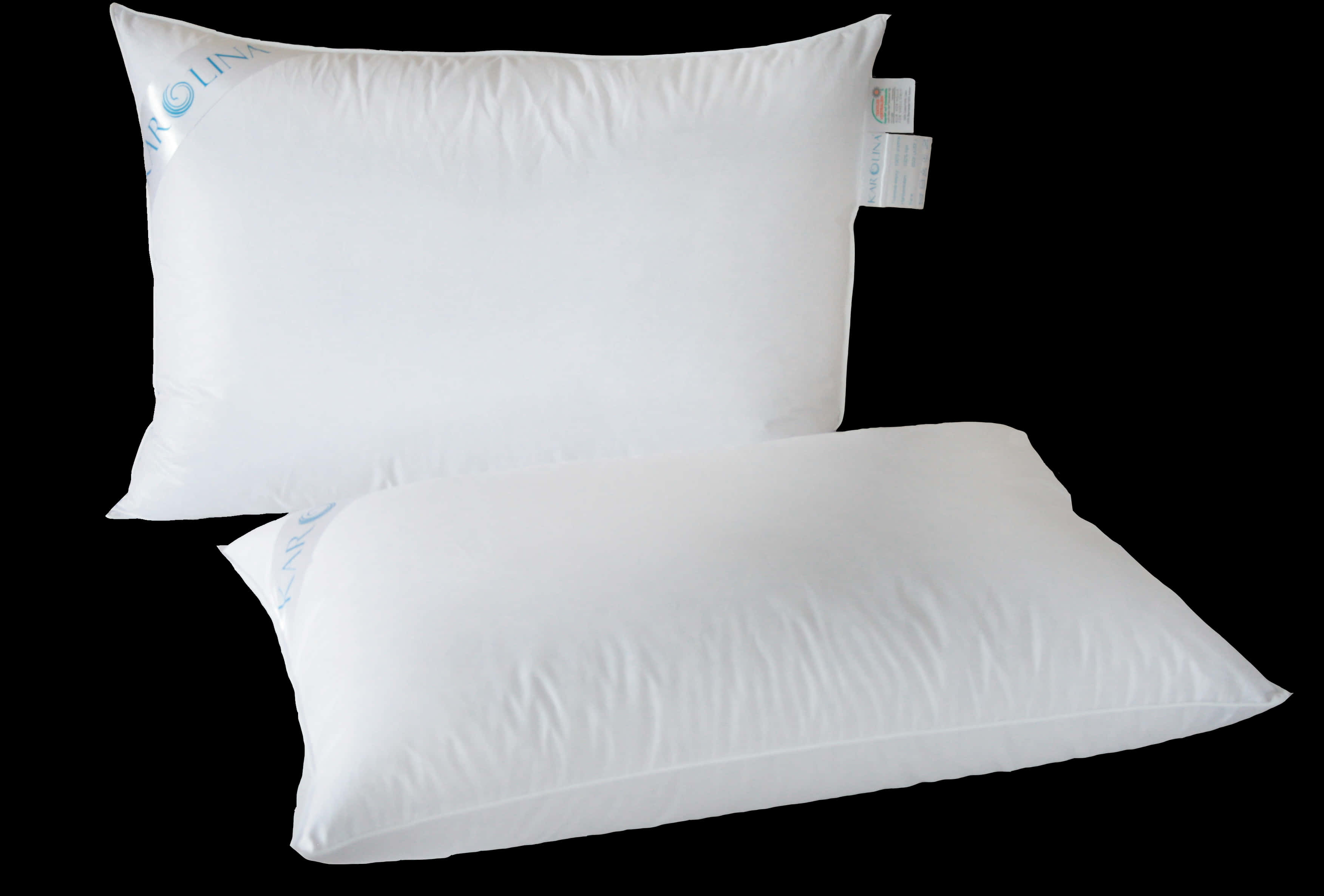 White Bed Pillowswith Tags