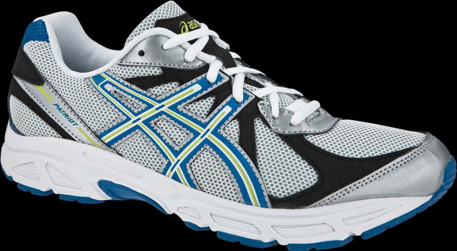 White Blue Running Shoe