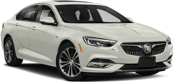 White Buick Luxury Sedan Profile View