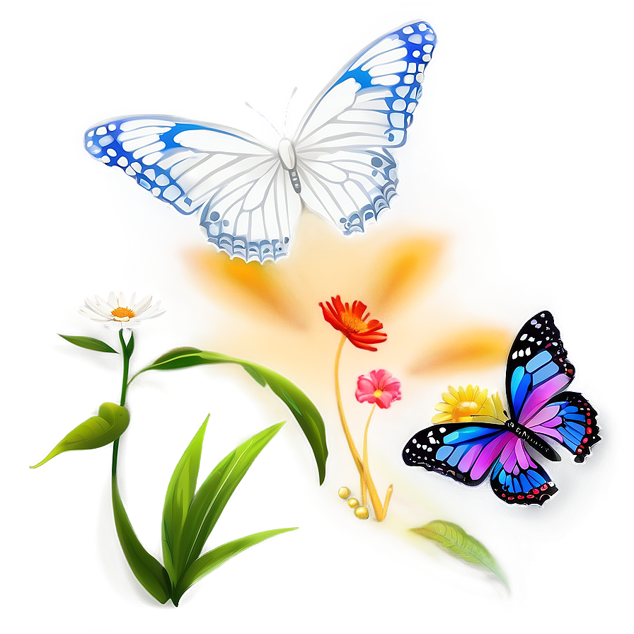 White Butterfly Cartoon Png 06122024