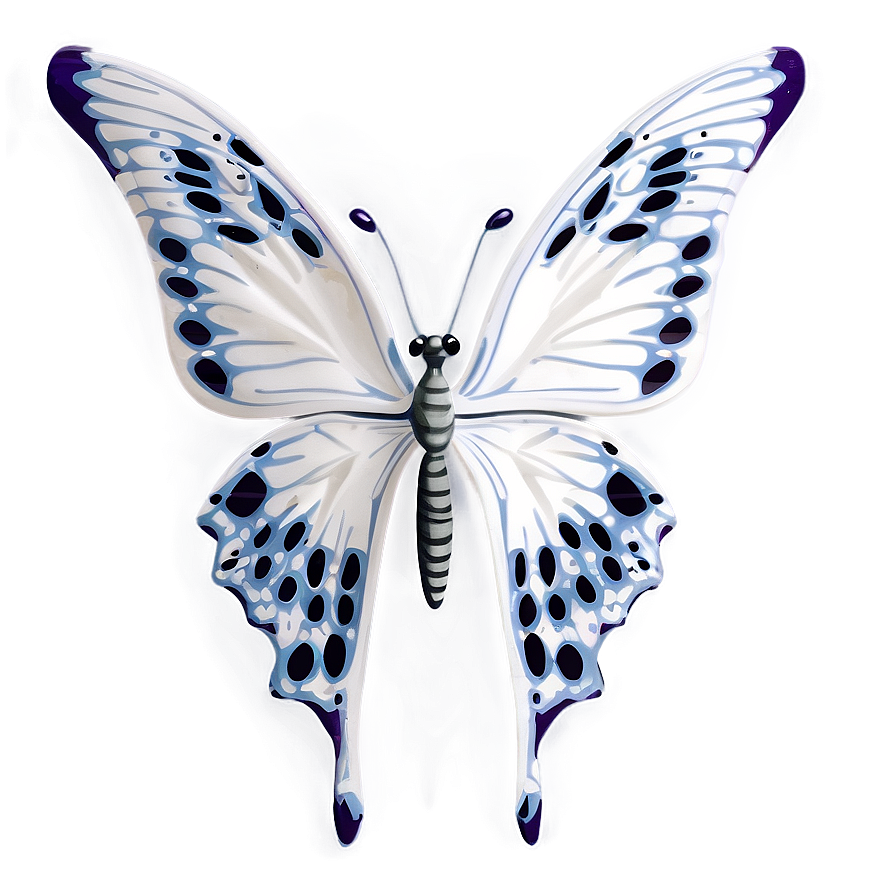 White Butterfly Pattern Png Hkm