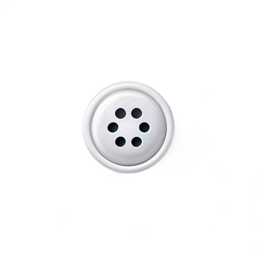 White Button For Decoration Png Xpr