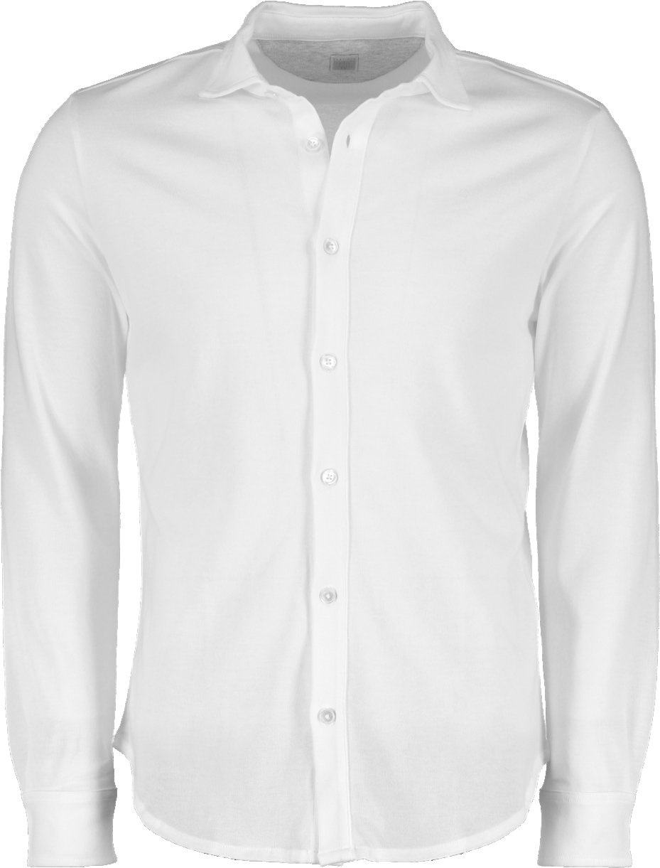 White Button Up Dress Shirt PNG with transparent background