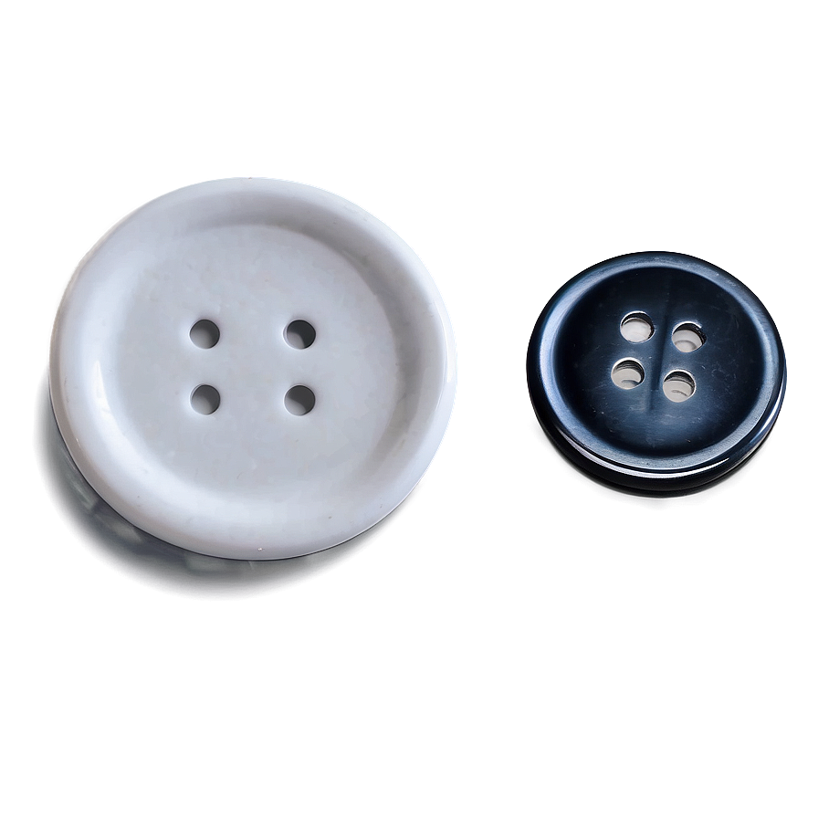 White Button With Shadow Png 06272024