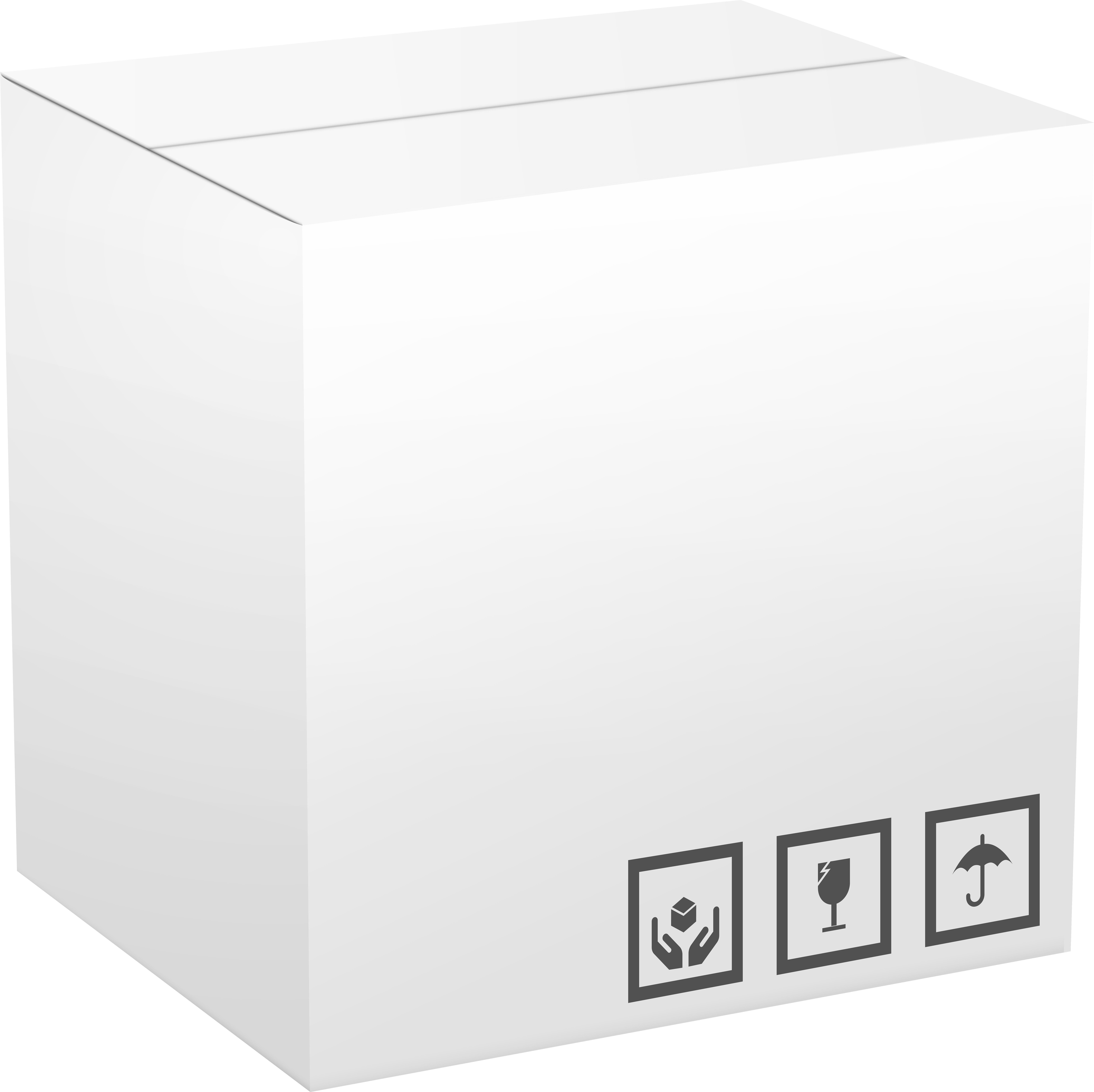 White Cardboard Box Png Clip Art, Transparent Png PNG with transparent background