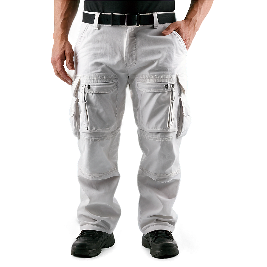 White Cargo Pants Png Tpq