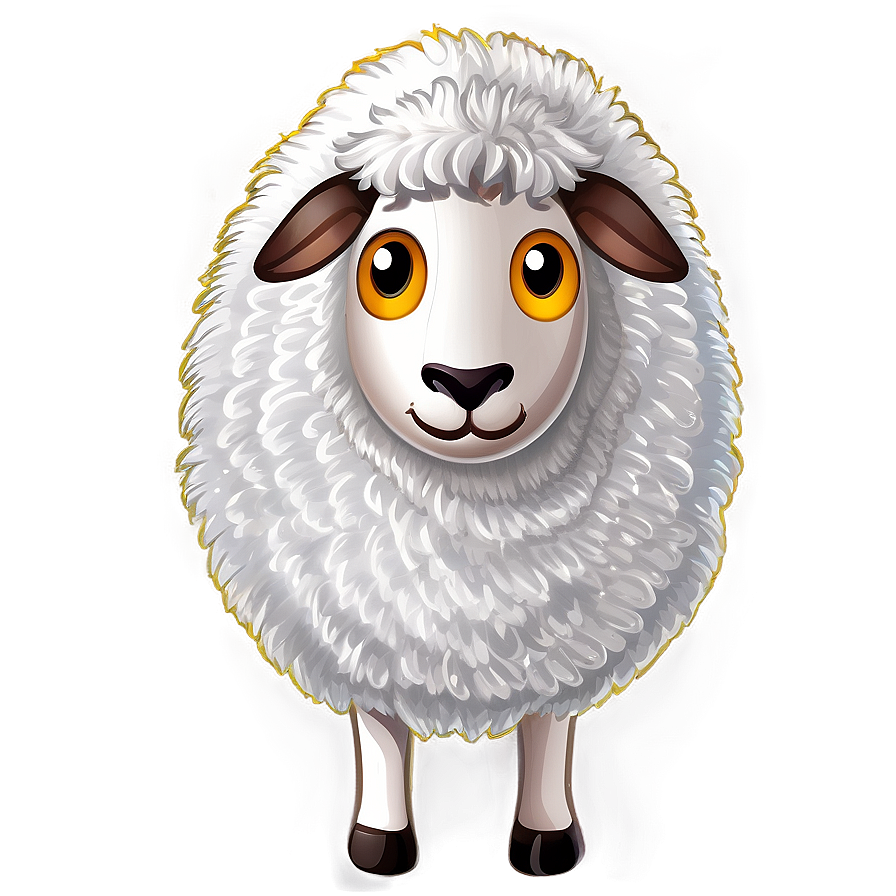 White Cartoon Sheep Png 06272024