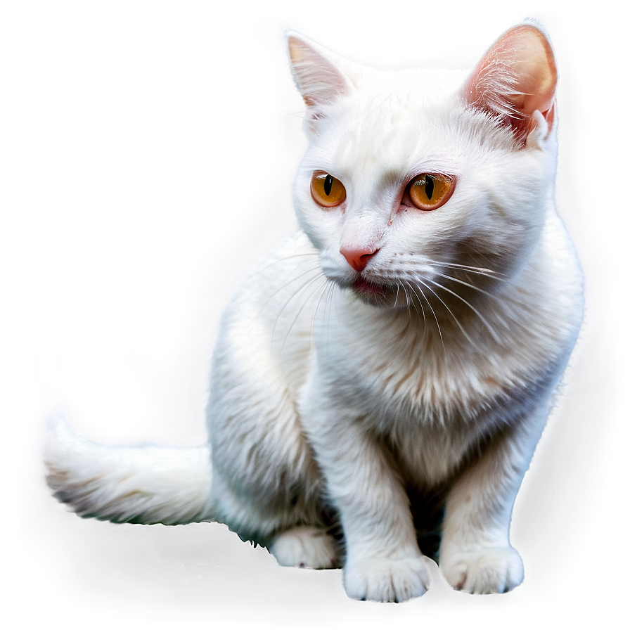White Cat PNG ayo PNG image with a transparent background, free high-resolution download