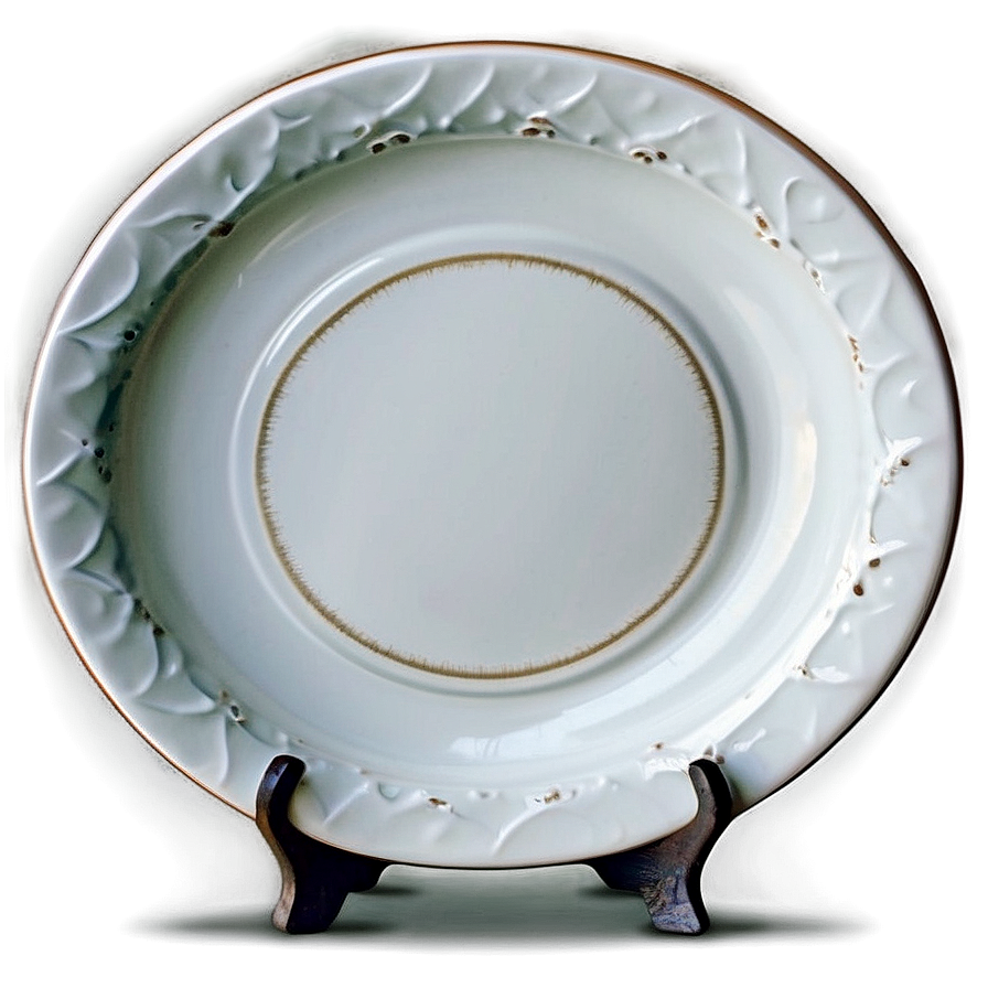 White Ceramic Plate Png 06212024