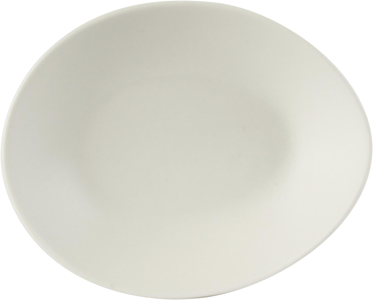 White Ceramic Plate Top View