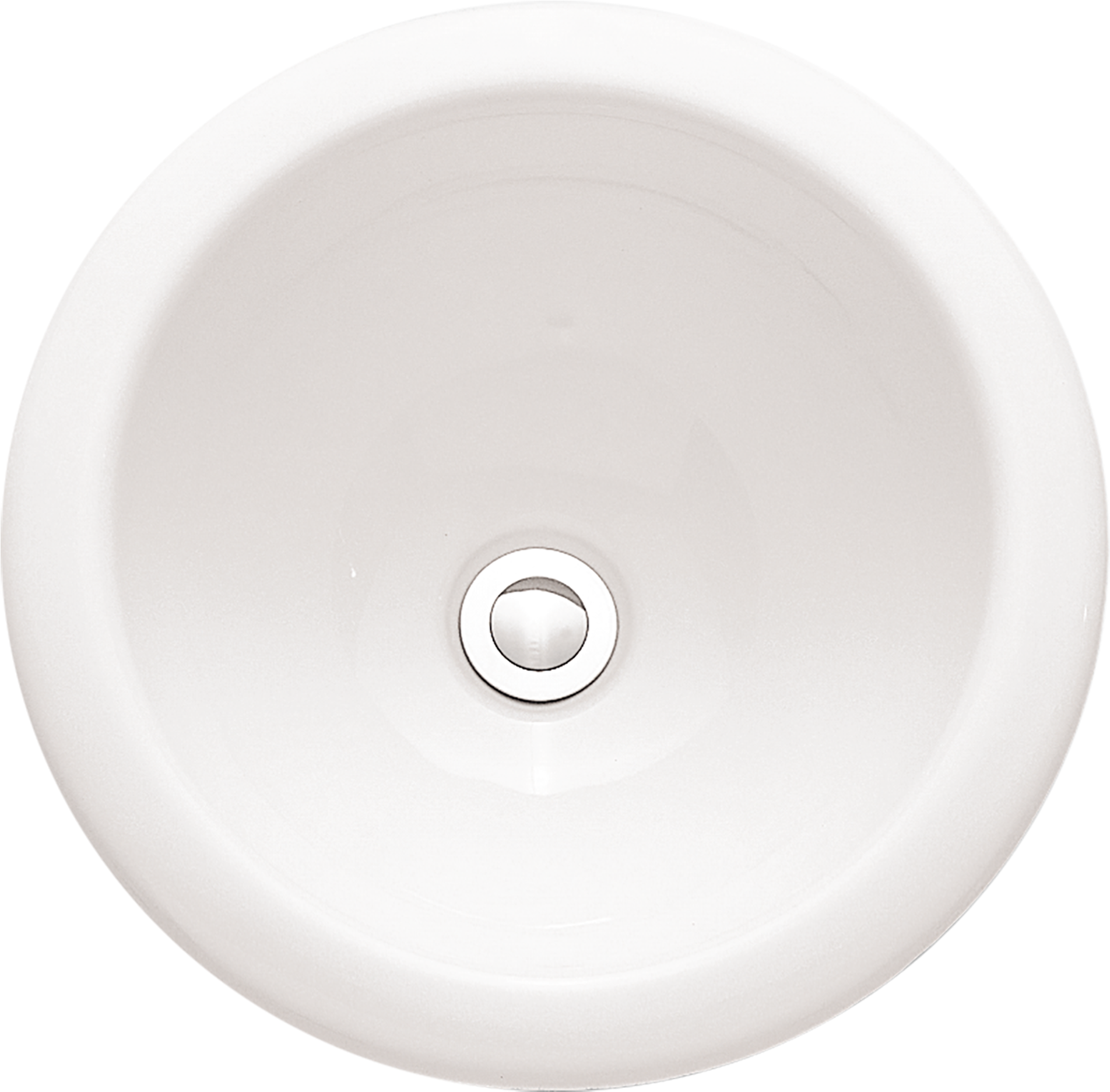 White Ceramic Sink Top View