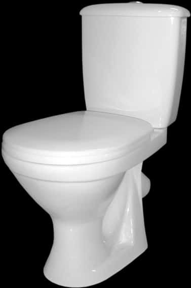 White Ceramic Toilet Isolated