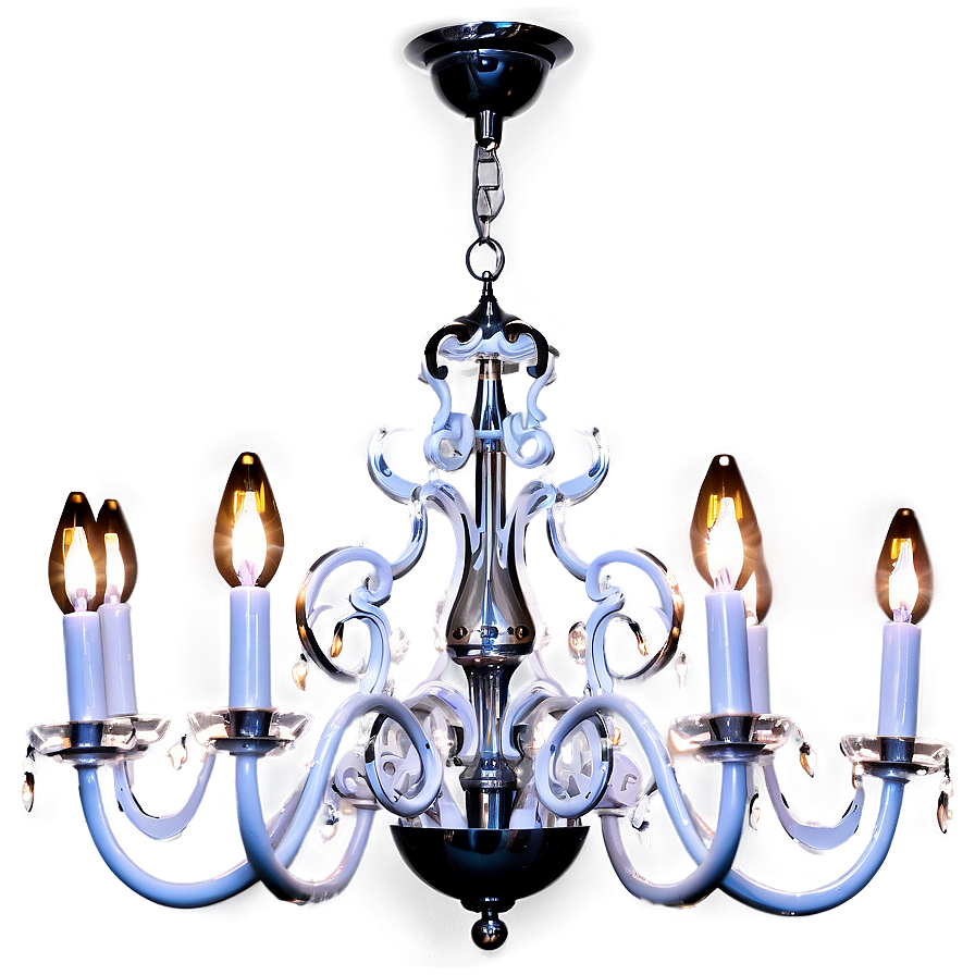 White Chandelier Png 05252024