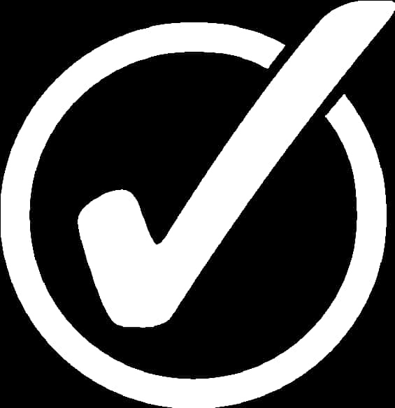 White Checkmark Black Background