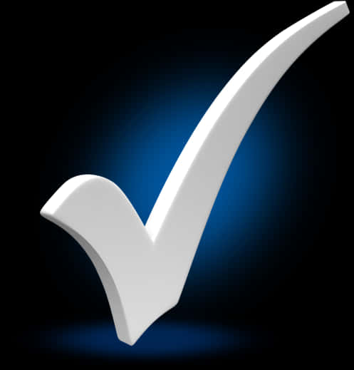 White Checkmark Blue Gradient Background