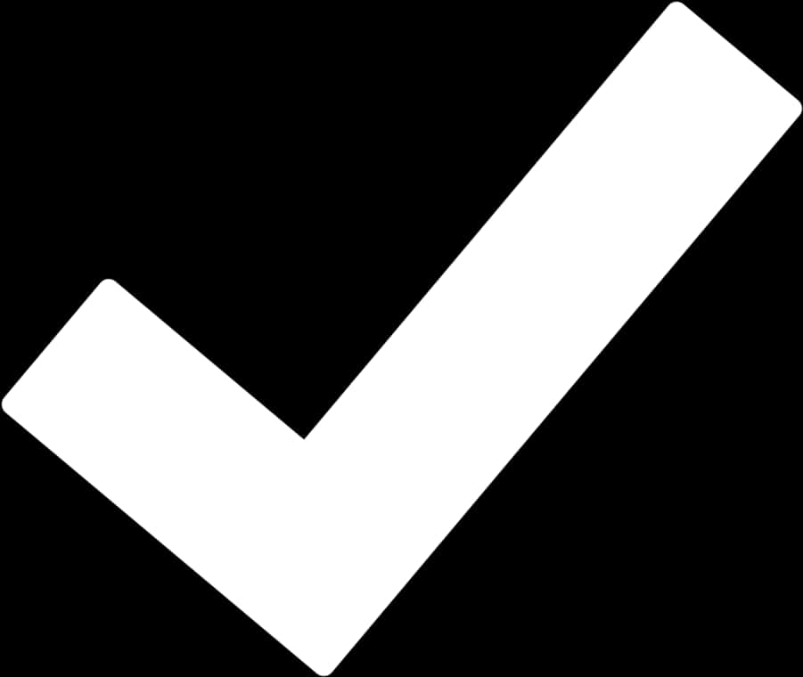 White Checkmarkon Black Background