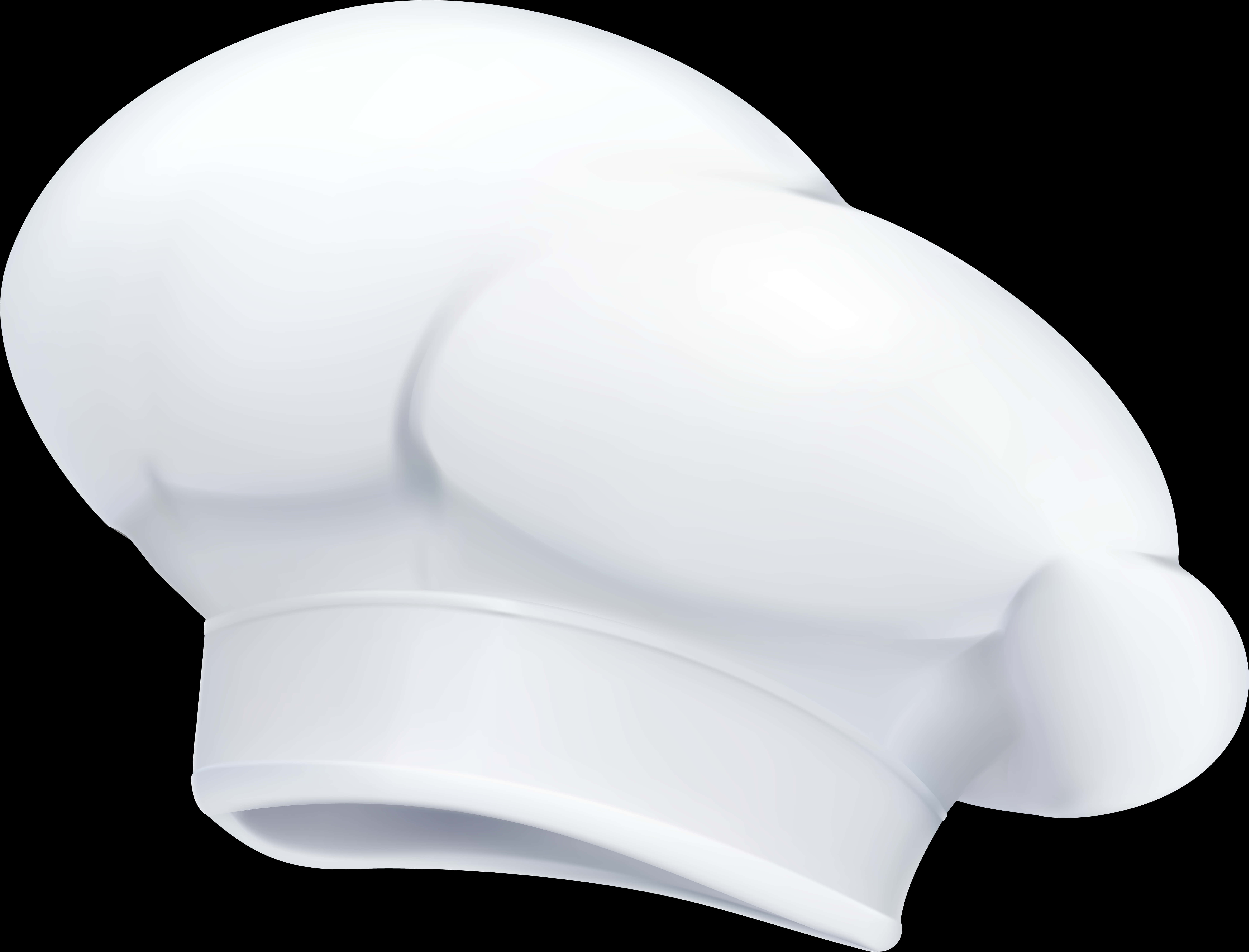 White Chef Hat Isolated PNG image with a transparent background, free high-resolution download