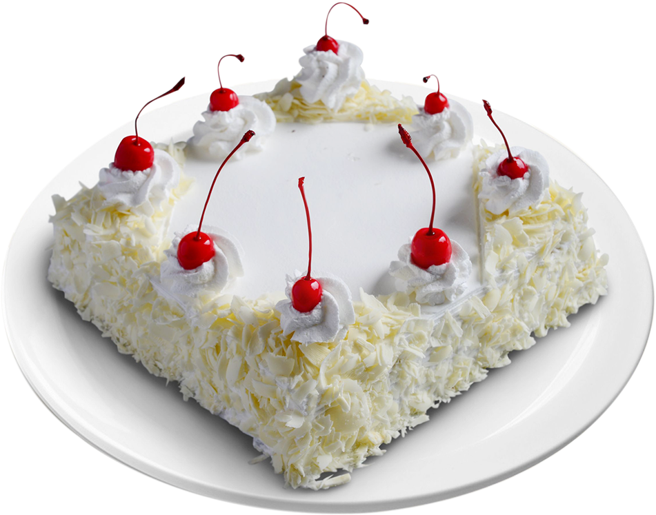 White Forest Gateau - White Forest Cake Designs For Birthday, HD Png Download PNG with transparent background