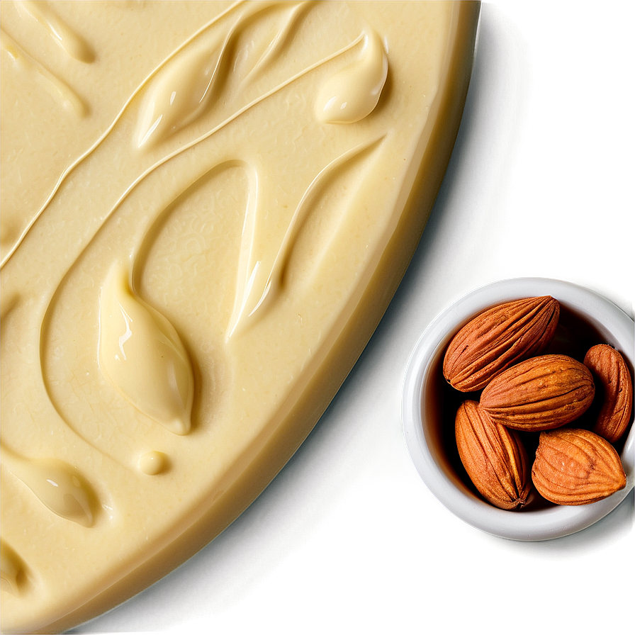 White Chocolate With Almonds Png Nuw