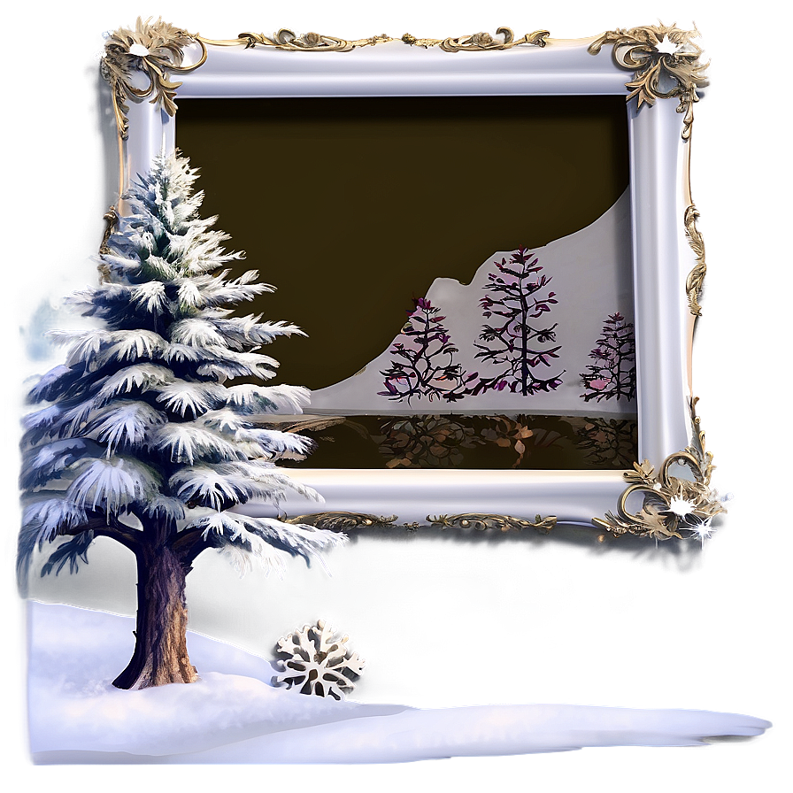 White Christmas Frame Png Oon33