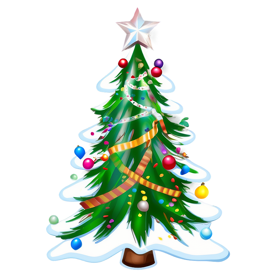 White Christmas Tree Png Qng