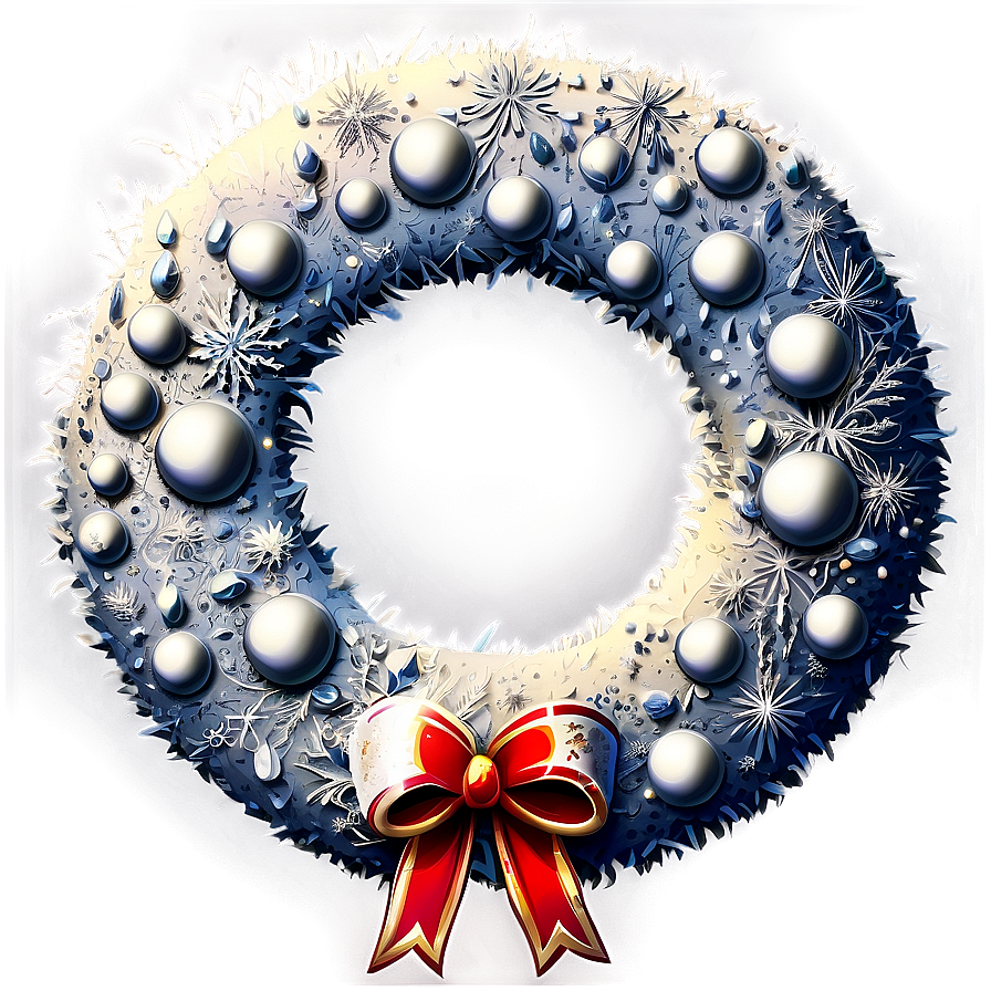 White Christmas Wreath Png 55