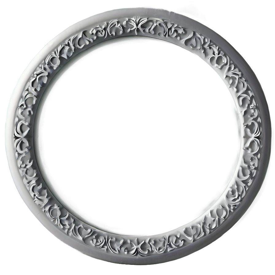 White Circle Frame Png Qfx