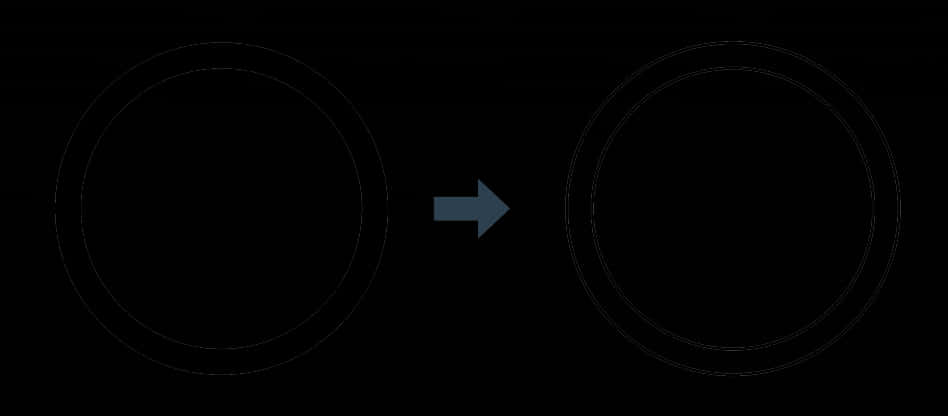 White Circle Transformation Arrow PNG with transparent background