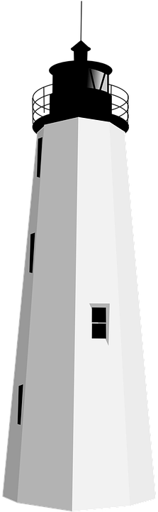 Black And White Vector Clip Art Of A Lighthouse - Lighthouse PNG with transparent background
