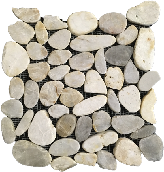 White Cobblestone Texture Background