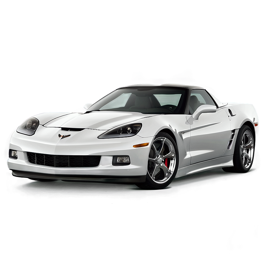 White Corvette Png 06252024