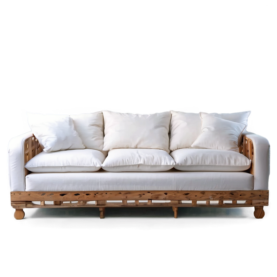 White Couch In Boho Style Png Otj