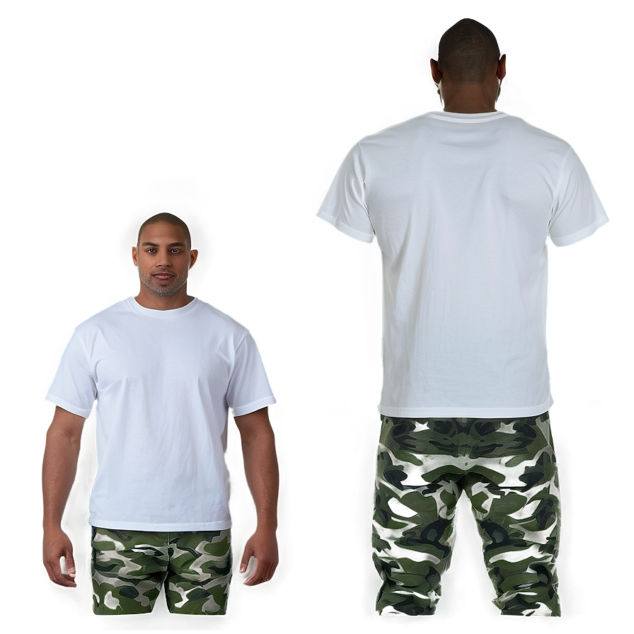 White Crew Neck Shirt Png 05252024