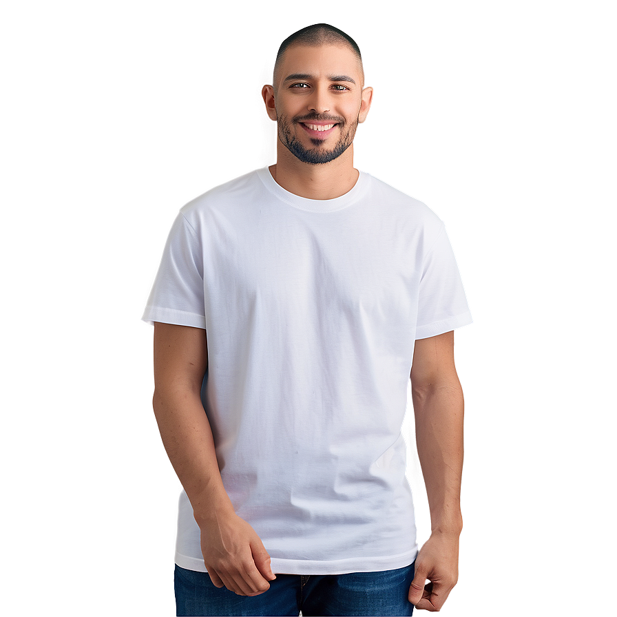 White Crew Neck T-shirt Png 05252024