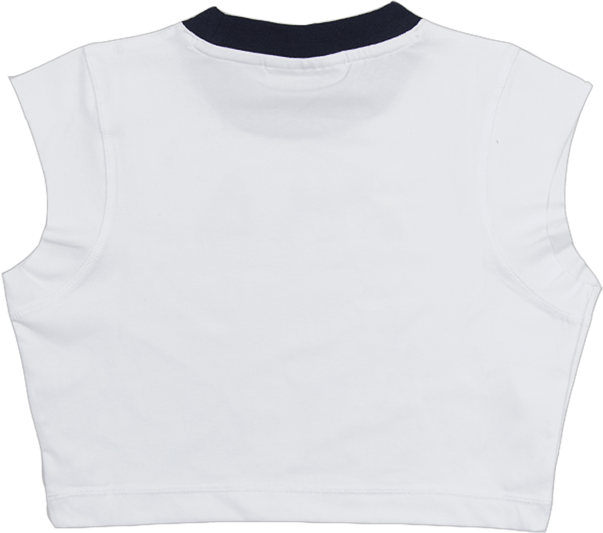 White Crop Top Plain Background