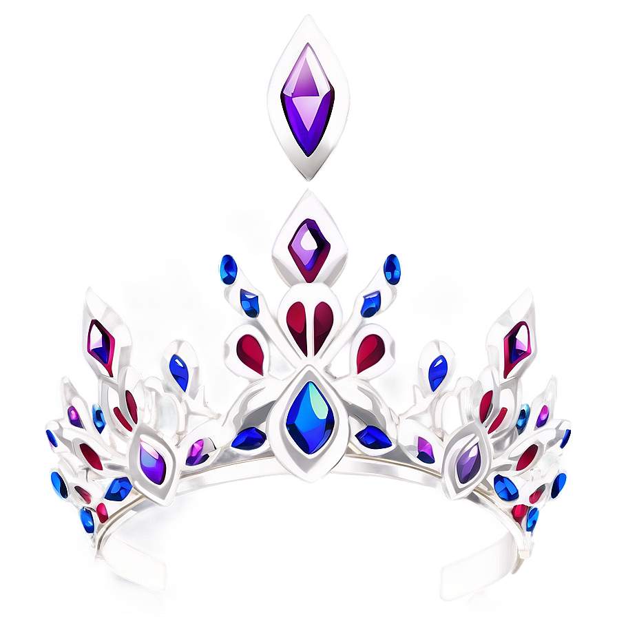 White Crown With Gems Png 06252024