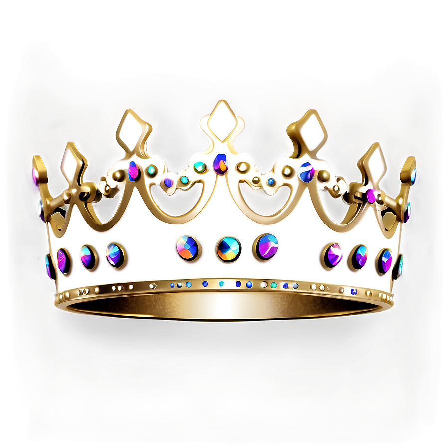 White Crown With Glitter Png 89