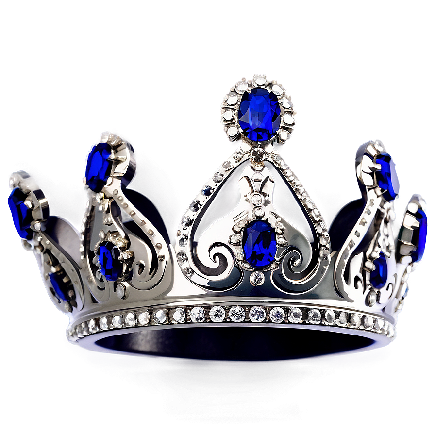 White Crown With Sapphires Png Mnd