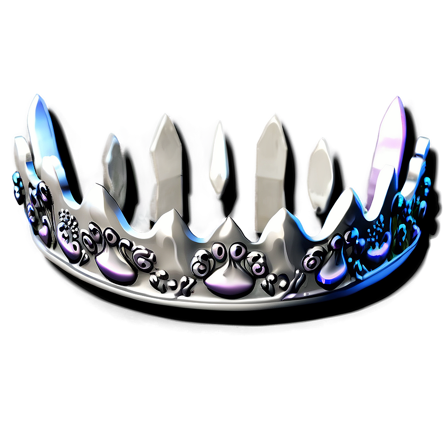 White Crown With Scrolls Png 06252024